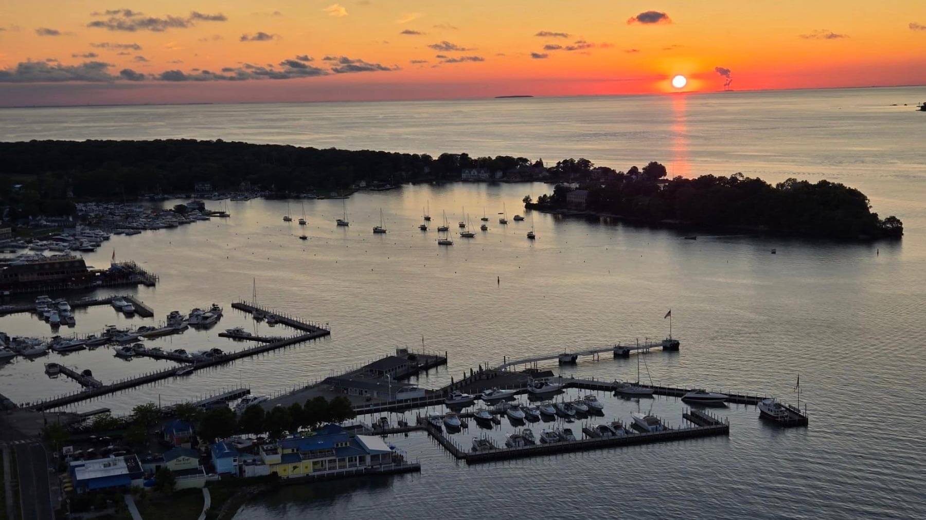 aerial view of ocean